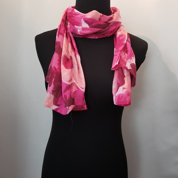 Pink Floral Scarf - Picture 3 of 6